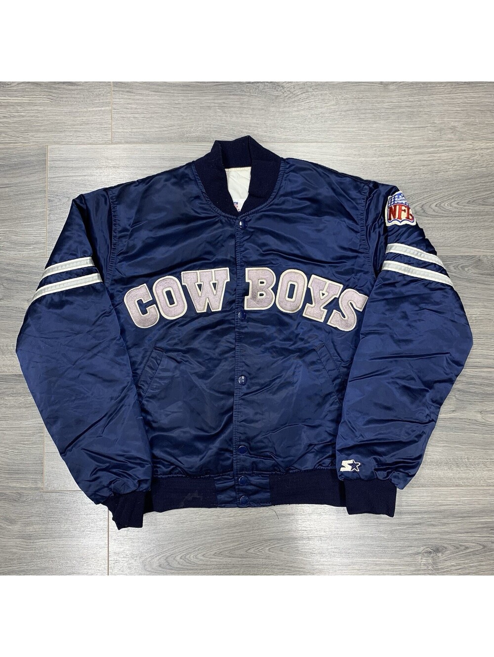 Vintage 1980S Starter Dallas Cowboys Satin Jacket Medium Men’s Rare Pro Line
